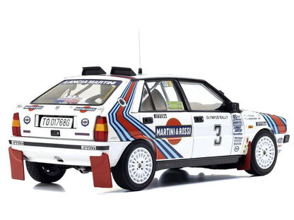 Lancia Delta HF 4WD #3 Juha Kankkunen - Juha Piironen "Martini Racing" Winner "Olympus Rally" (1987) 1/18 Diecast Model Car by Kyosho