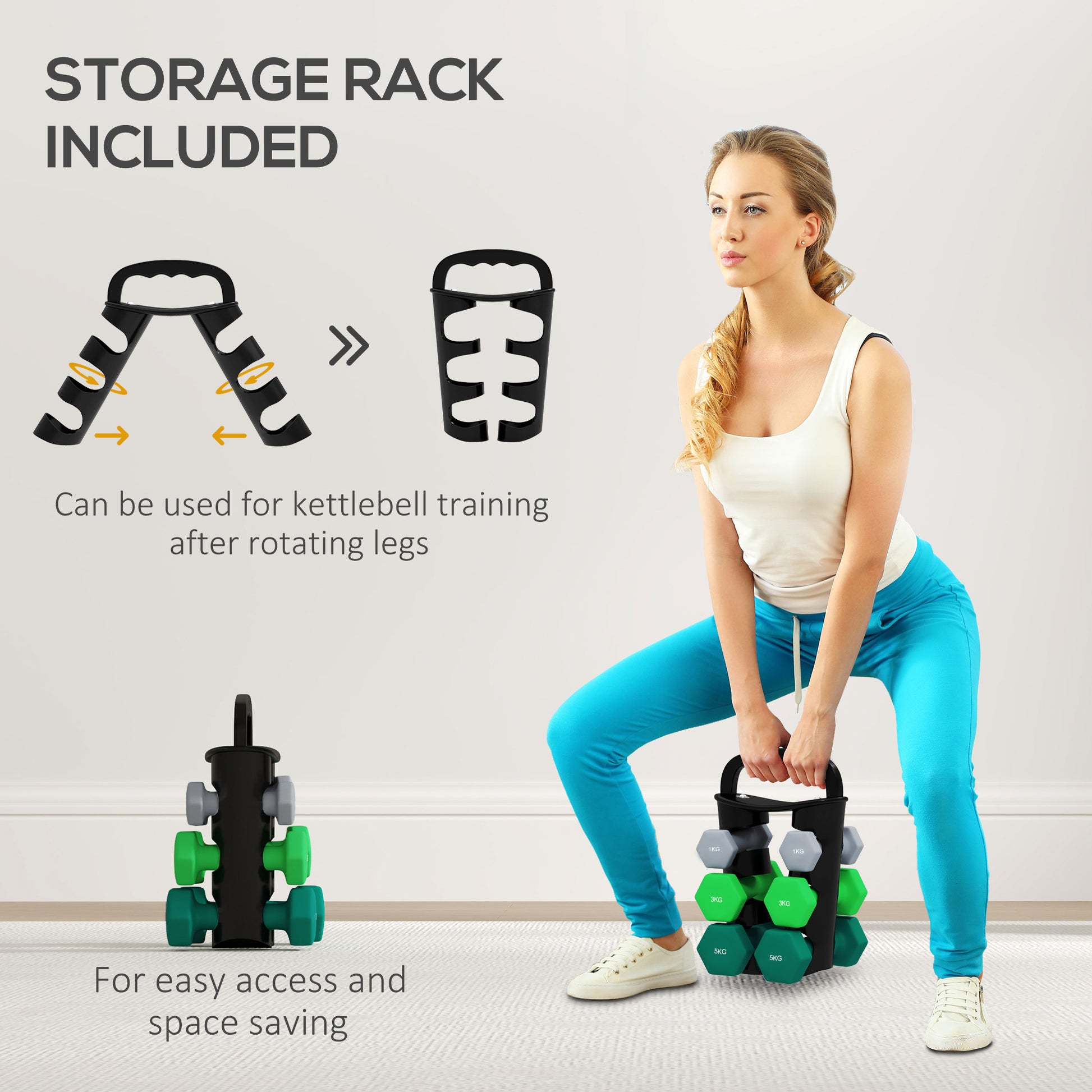 Soozier 40 LBS Hex Dumbbell Set with Vertical Rack, Adjustable Dumbbells, Hand Weights for Home Gym Strength Training, G