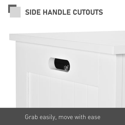 Large Storage Box Storage Trunk Cabinet Container with Lid and 2 Safety Hinges, White