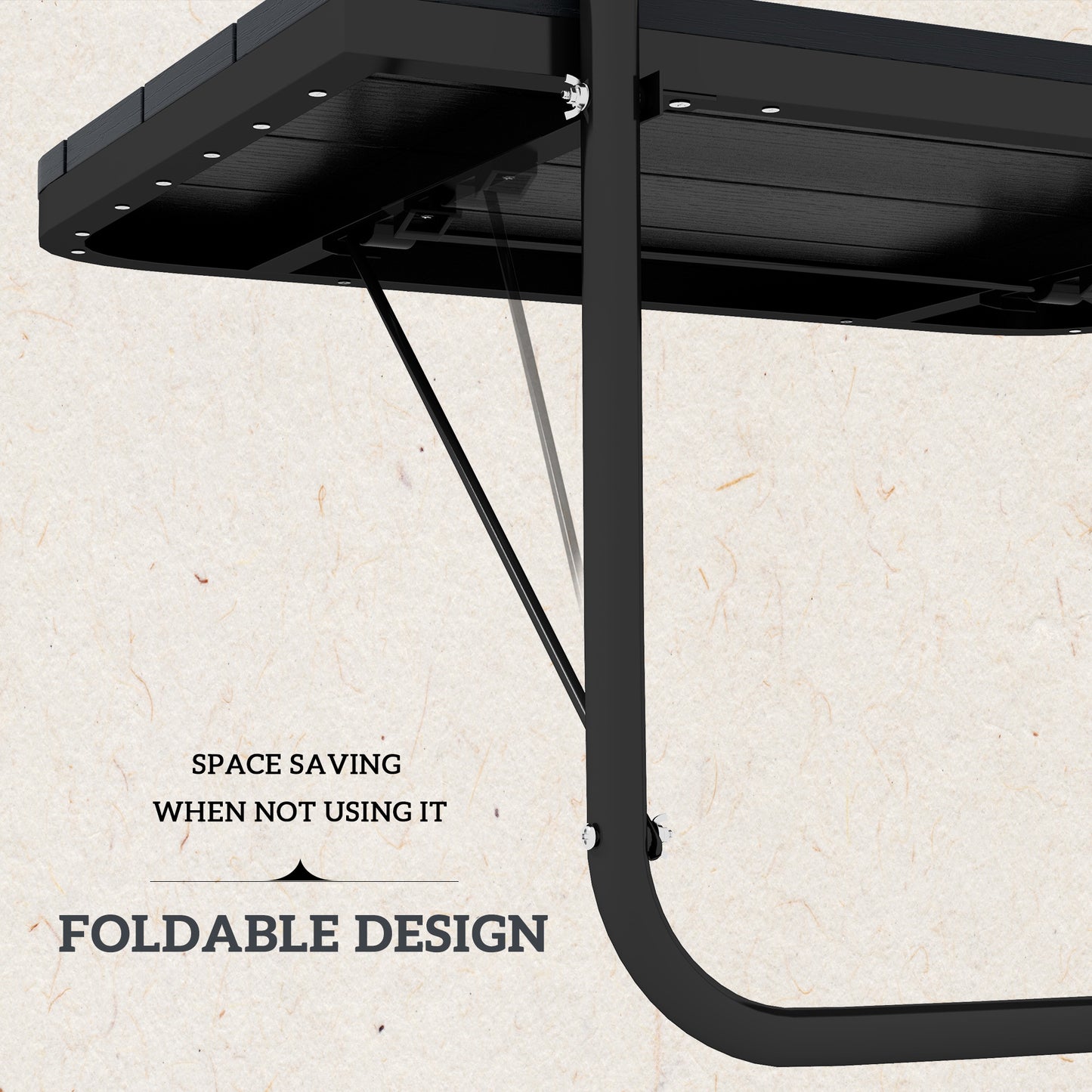 Outdoor Hanging Table, Adjustable Balcony Railing Table, Aluminum Mounting Wall Desk Rack, Foldable Outdoor Flower Stand