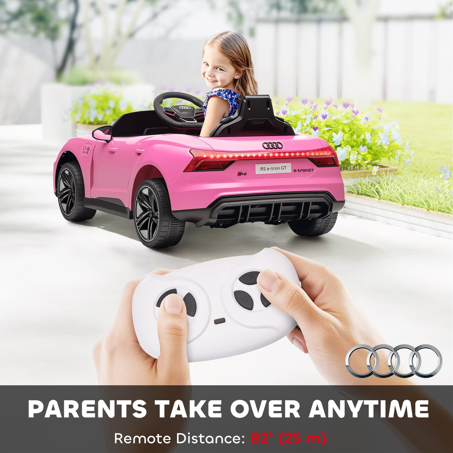 VarietyKart Ride-On Toy On Car with Remote Control, 12V 3.1 MPH Electric Ride for Kids w/ Suspension System, Horn Honkin