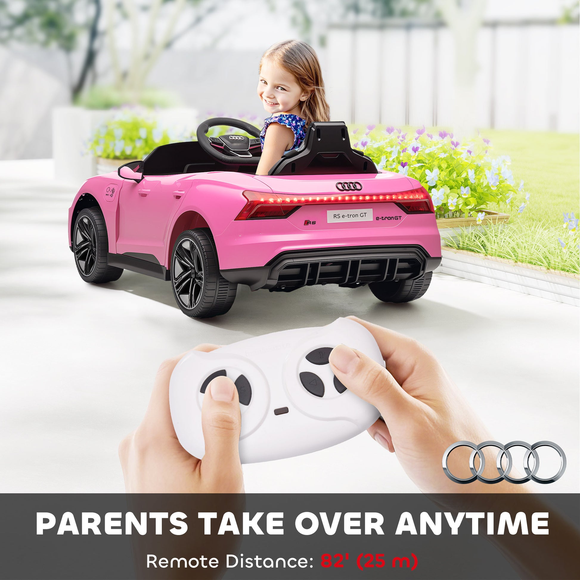 VarietyKart Ride-On Toy On Car with Remote Control, 12V 3.1 MPH Electric Ride for Kids w/ Suspension System, Horn Honkin