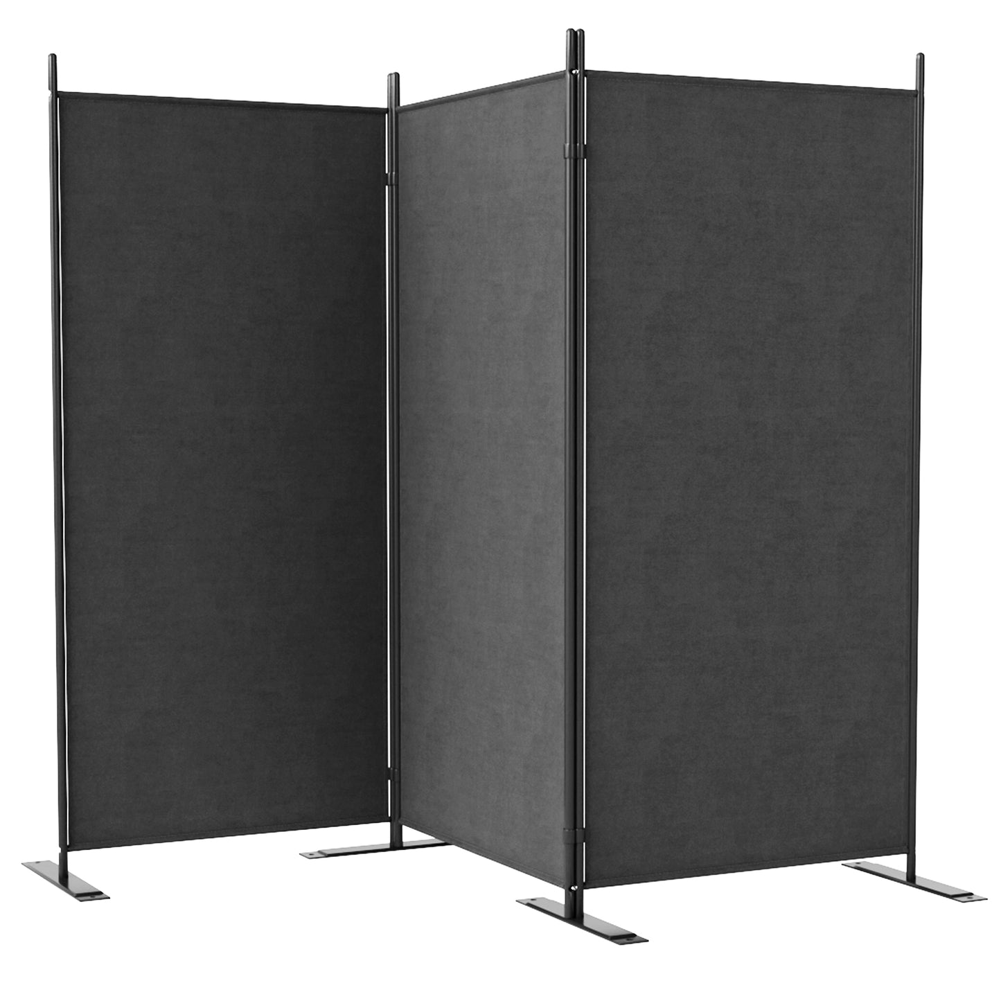 3 Panel Folding Outdoor Privacy Screen, 5.8FT Tall Room Divider with UV30+ Protection, Freestanding Privacy Panel Partit
