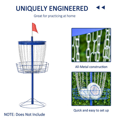 Soozier 24-Chain Portable Practice Basket for Disc Golf Target Stand Easy Assembly & Lightweight Basket w/ Carry Bag Dee
