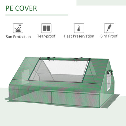 71" x 55" x 32" Mini Greenhouse Portable Hot House for Plants with 2 Large Windows and Ground Nails for Outdoor, Indoor,