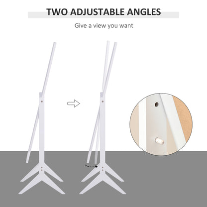 Full Length Mirror, Free Standing Full Body Mirror with Rectangular Frame, Adjustable Angle for Dressing Room, Bedroom, 
