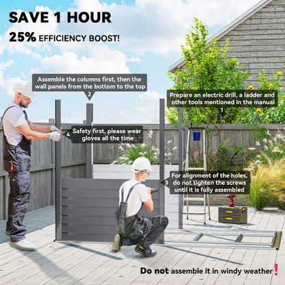 4.6' x 9' Steel Outdoor Storage Shed, Lean to Shed, Metal Tool House with Foundation Kit, Lockable Doors, Gloves and 2 A