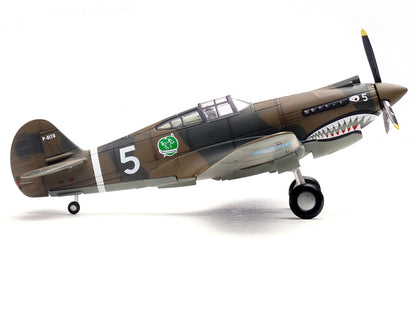 Curtiss P-40B/C Warhawk Fighter Aircraft "White 5 Charles Bond 1st Squadron Flying Tigers Chinese Air Force" (1942) 1st American Volunteer Group 1/72 Diecast Model Airplane by Legion