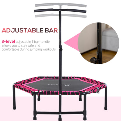 Soozier 48" Adult Hexagon Rebounder Trampoline Fitness Bungee Jumping Cardio Trainer Outdoor Bouncer Jumper Adjustable B
