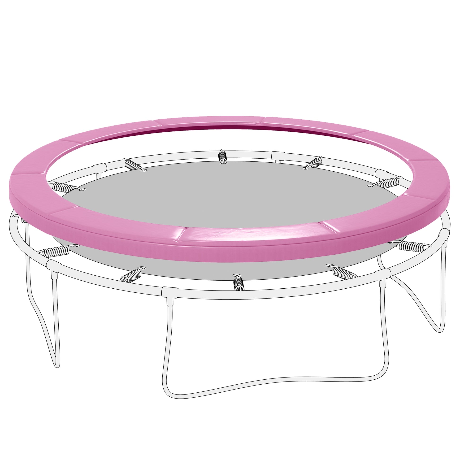 Soozier 12FT Trampoline Spring Cover, Trampoline Pad Replacement, Waterproof and Tear-Resistant, All-Weather Trampoline 