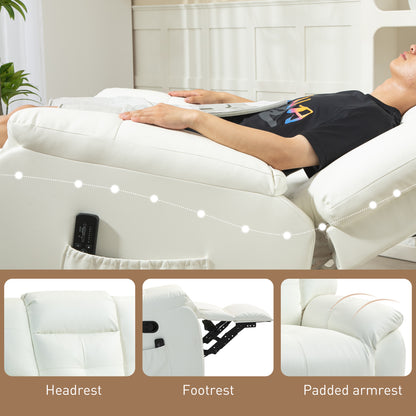 8-Point Vibration Massage Recliner Chair with Comfor Padding, Remote Control, Side Pockets, Swivel Nursery Rocking Chair