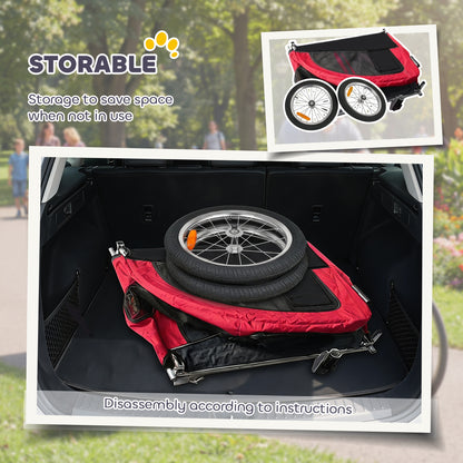 VarietyKart 2 in 1 Dog Bike Trailer, Foldable Pet Stroller, Dog Bicycle Trailer with Suspension, Universal Bicycle Coupl