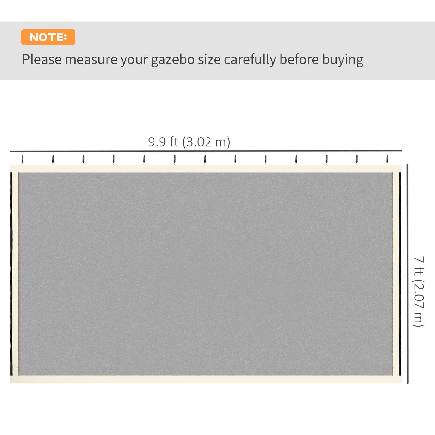 Replacement Mosquito Netting for Gazebo 10' x 10' Black Screen Walls for Canopy with Zippers for Parties and Outdoor Act