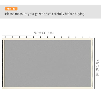 Replacement Mosquito Netting for Gazebo 10' x 10' Black Screen Walls for Canopy with Zippers for Parties and Outdoor Act