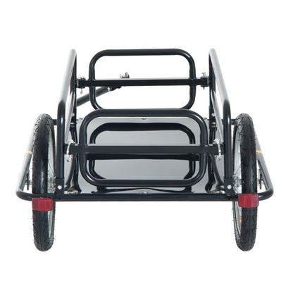 VarietyKart Folding Bicycle Cargo Trailer Wagon Utility Bike Cart Carrier Garden Patio Tool New