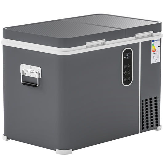 12 Volt Car Refrigerator, Dual Zone 48 QT Car Fridge with App Control, 12/24V DC and 100-240V AC,