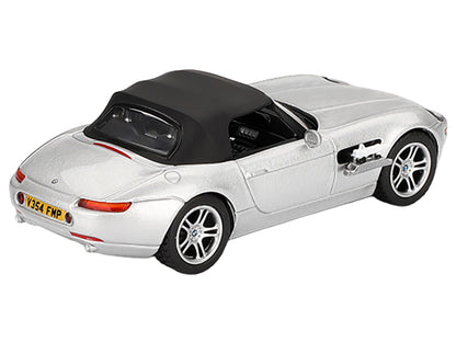BMW Z8 Silver Metallic with Black Soft Top 007 James Bond "The World Is Not Enough" (1999) Movie Limited Edition 1/64 Diecast Model Car by Mini GT