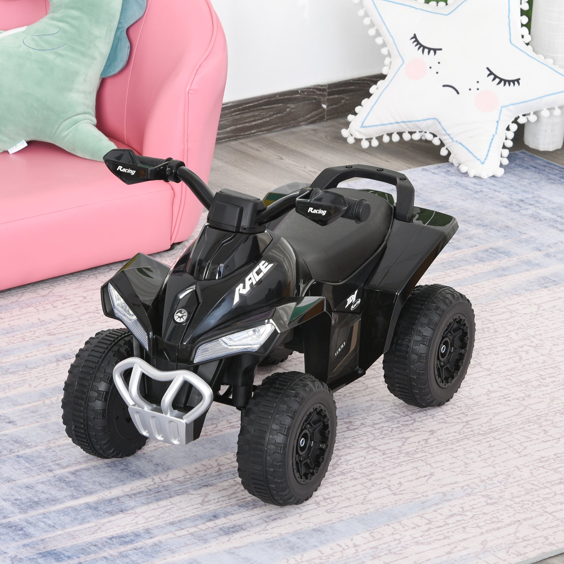 VarietyKart No Power Baby Ride on Toy for Toddler, Kids Ride on Car Foot to Floor Sliding 4 Wheels  with Music, Lighteni