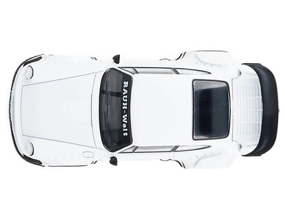 RWB 930 Matt White with Black Stripes 1/64 Diecast Model Car by Model Model