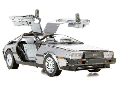 Model Kit DeLorean Brushed Metal (Moderate Difficulty) Steel Model by Metal Earth