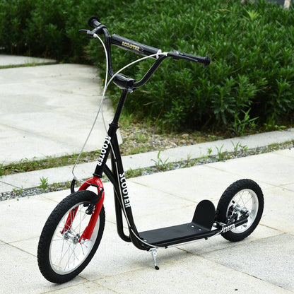 VarietyKart Youth Kick Scooter with Adjustable Handlebar and 16'' Inflatable Rubber Wheel for Kids and Teens 5+ Year Old