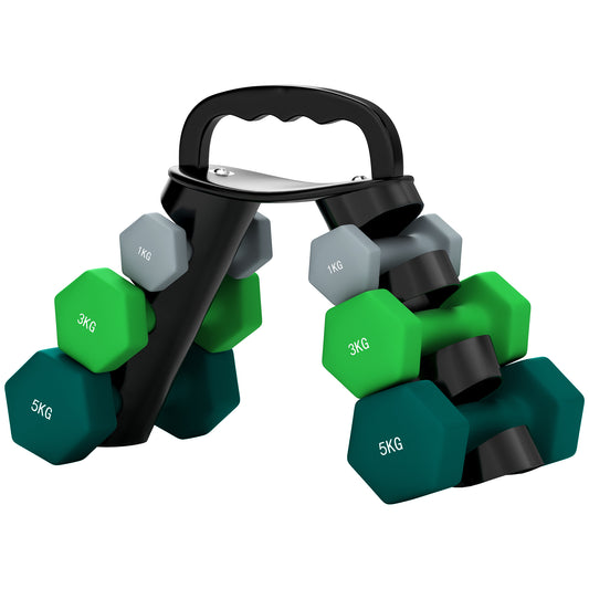 Soozier 40 LBS Hex Dumbbell Set with Vertical Rack, Adjustable Dumbbells, Hand Weights for Home Gym Strength Training, G