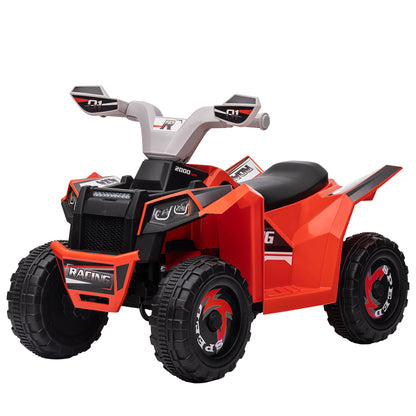 VarietyKart 6V Quad Kids Electric Car with Wear-resistant Wheels, for Boys and Girls Aged 18-36 Months, Red