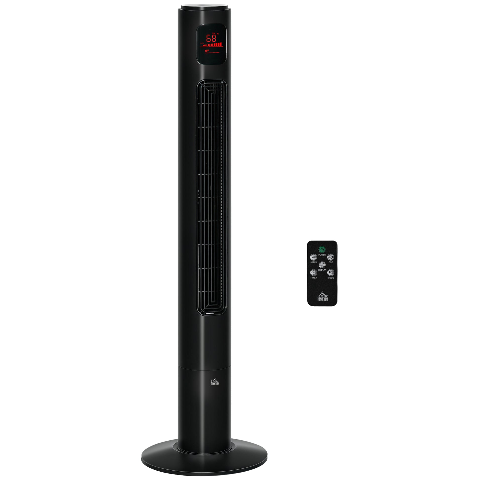 Freestanding Tower Fan Cooling for Home Bedroom with Oscillating, 3 Speed, 12h Timer, LED Sensor Panel, Remote Controlle