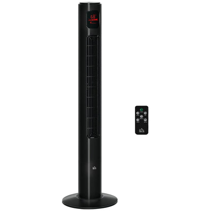 Freestanding Tower Fan Cooling for Home Bedroom with Oscillating, 3 Speed, 12h Timer, LED Sensor Panel, Remote Controlle
