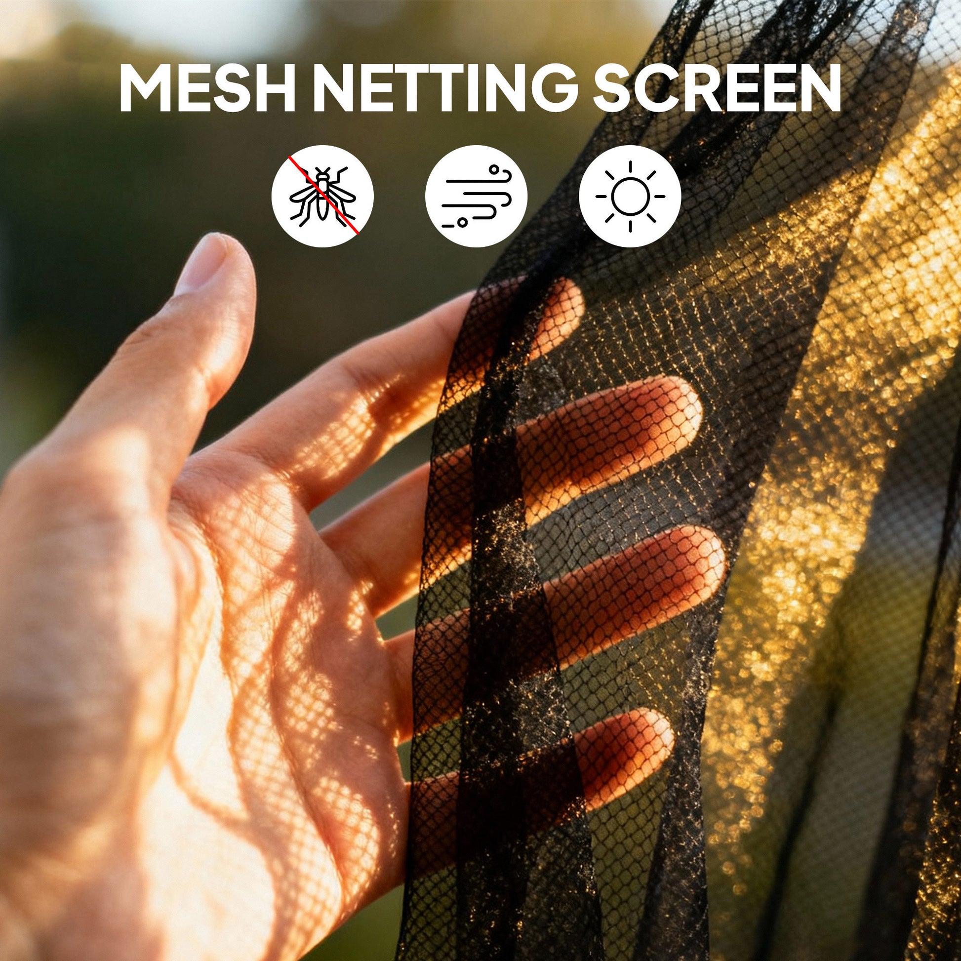 Replacement Mosquito Netting for Gazebo 12' x 12' Black Screen Walls for Canopy with Zippers, Beige