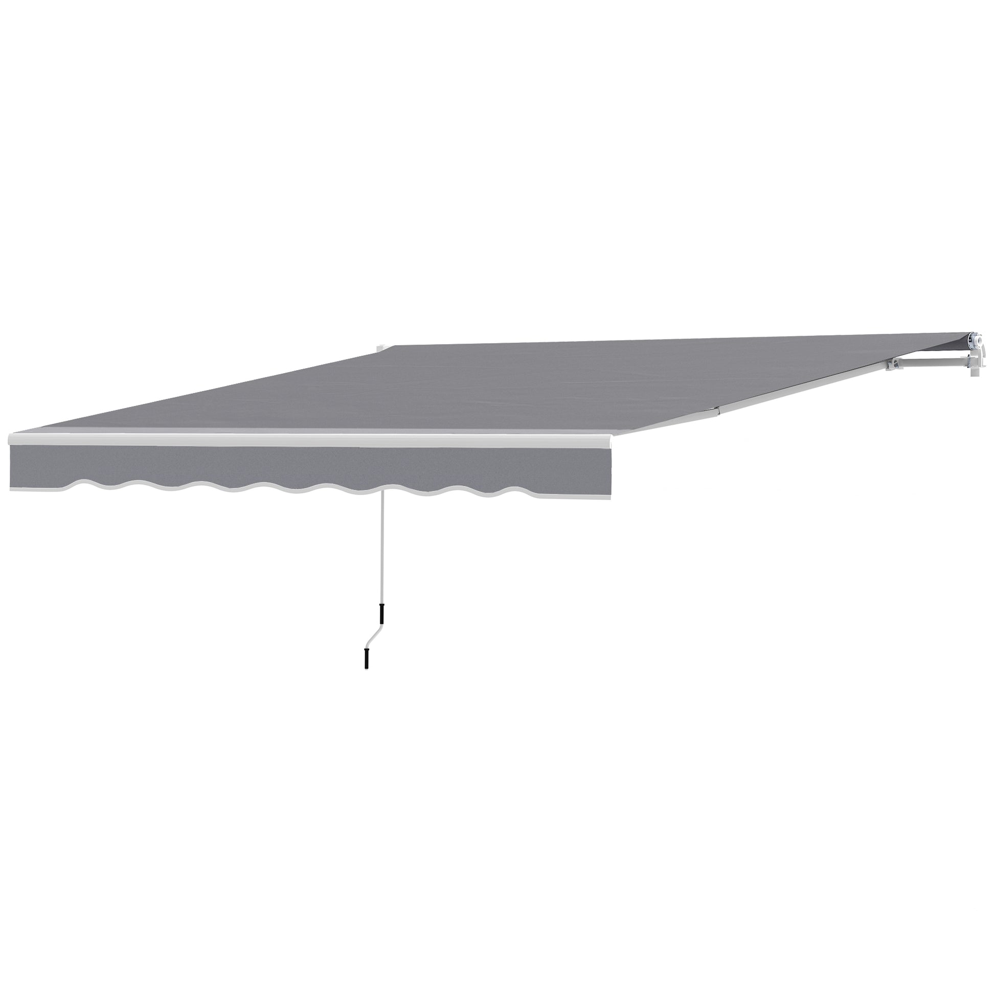 8' x 7' Retractable Awning, Patio Awnings, Sunshade Shelter with 280 g/m² UV & Water-Resistant Fabric, Dark Grey