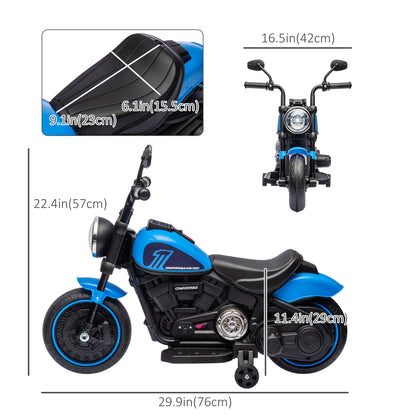 VarietyKart 6V Kids Motorcycle with Training Wheels, Foot Pedal, Headlight, Music, Forward/Reverse, Single-Button Start,