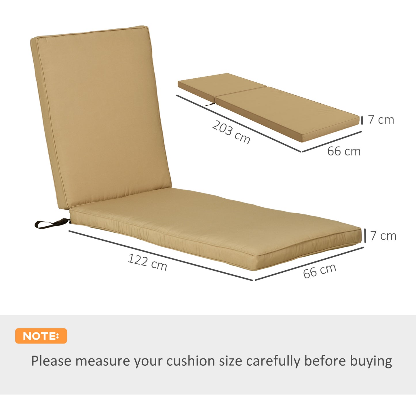 1-Piece Seat Cushion Replacement with Backrest for Lounge, Outdoor Patio Chair Cushions Set with Machine Washable Cover
