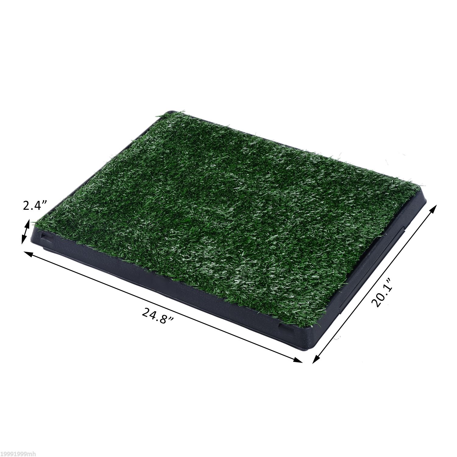 Dog Grass Pad with Tray, Artificial Grass for Dogs, Doggy Bathroom Toilet Potty Tray Indoor Outdoor Puppy Potty Training