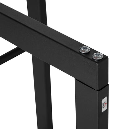15.7" x 9.8" x 39.4" Firewood Rack Outdoor, Log Holder Fireplace Storage Rack with Handles and 220 lbs. Weight Capacity,
