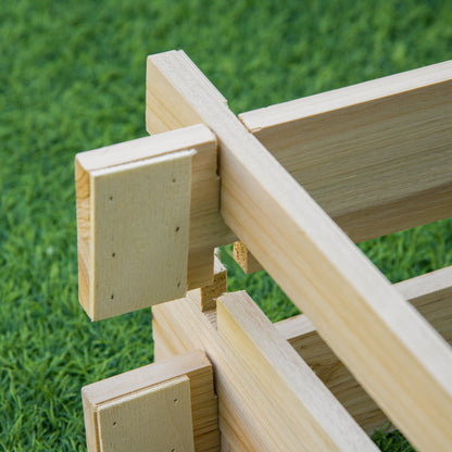 39'' x 39'' Screwless Raised Garden Bed, Wooden Planter Box, Easy DIY Herb Garden for Vegetable Flower Herb Outdoor Lawn