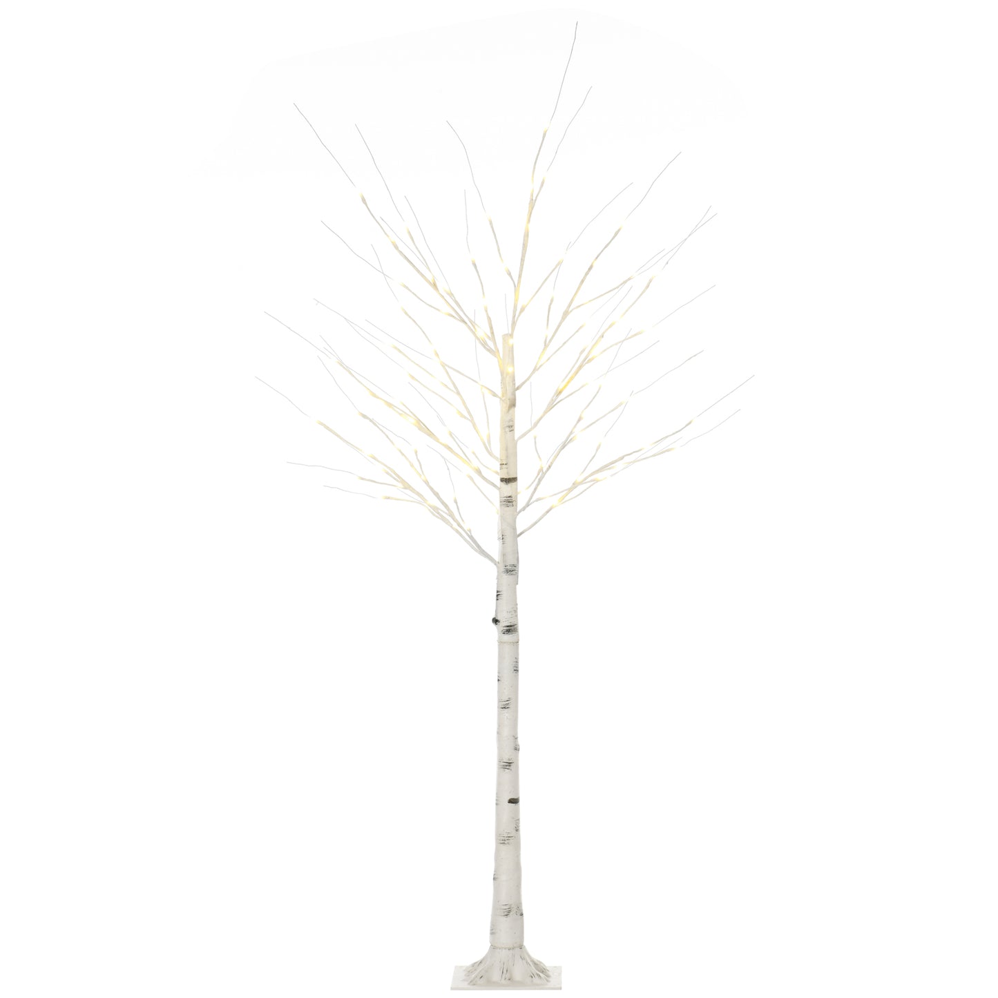 6 ft Artificial Birch Tree Light with Pre-Lit LED Light for Home Party, Indoor and Covered Outdoor Use