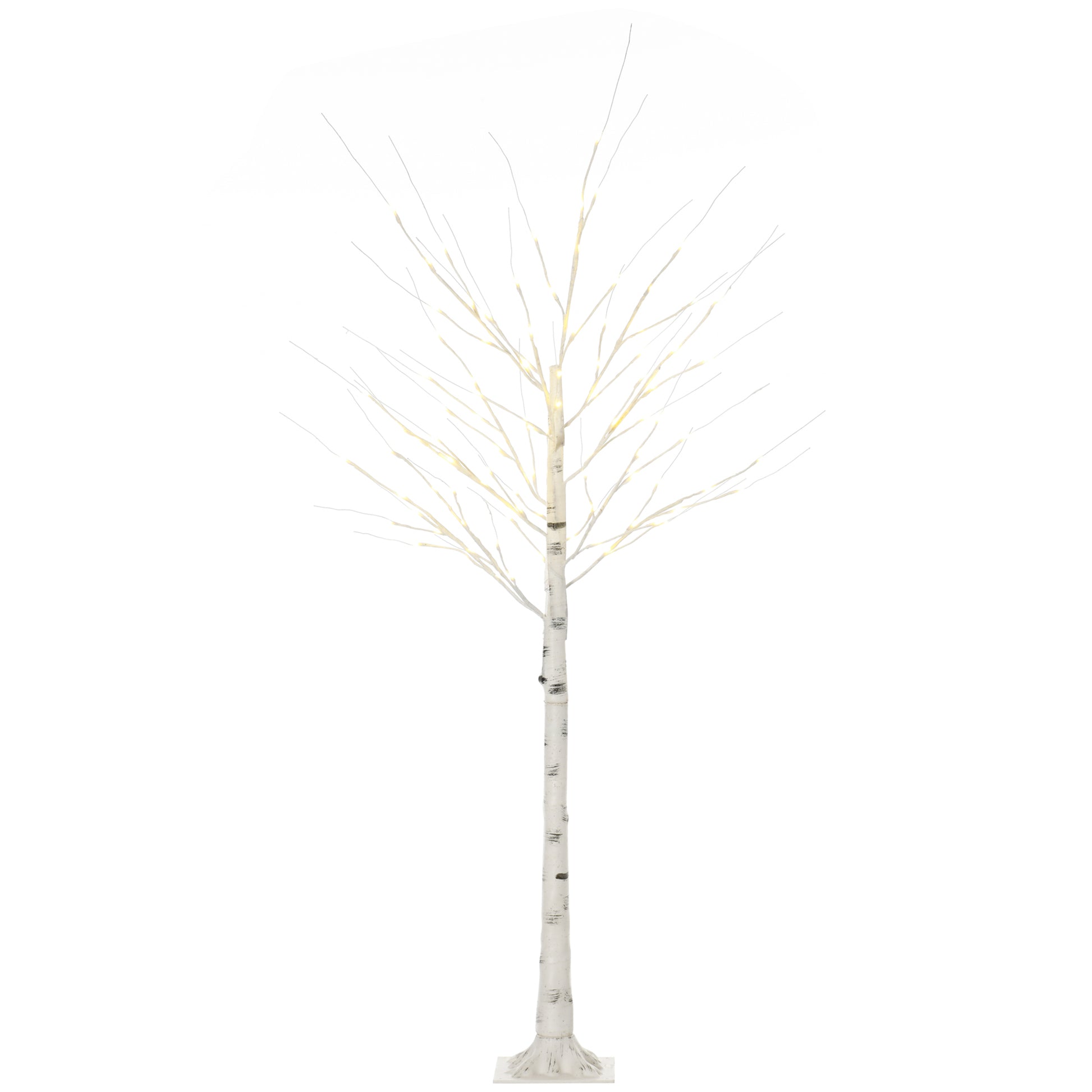6 ft Artificial Birch Tree Light with Pre-Lit LED Light for Home Party, Indoor and Covered Outdoor Use