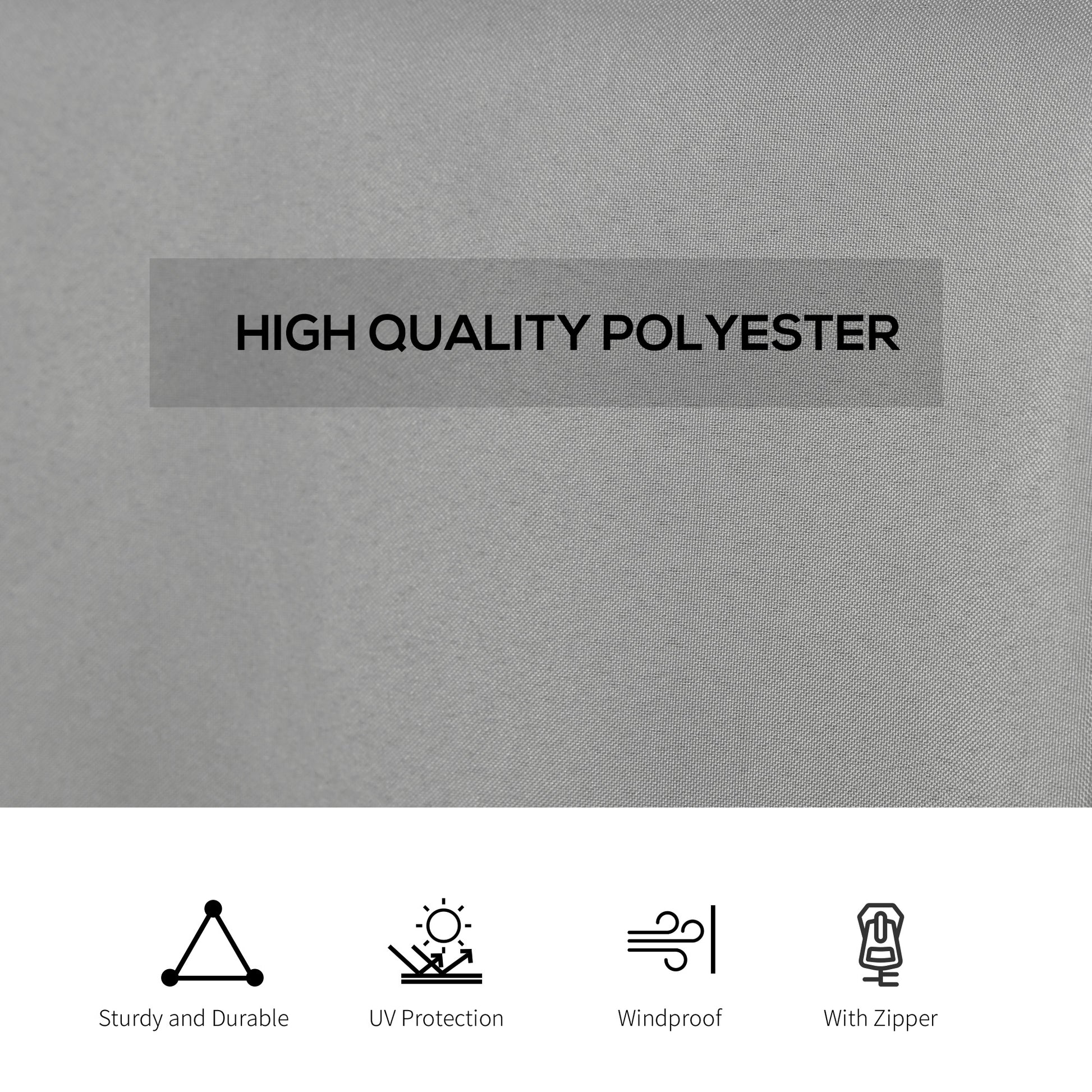 Gazebo Curtains, 10' x 13' Universal Replacement Privacy Curtain, 4-Panels Sidewall with Hooks/C-Rings, Light Grey