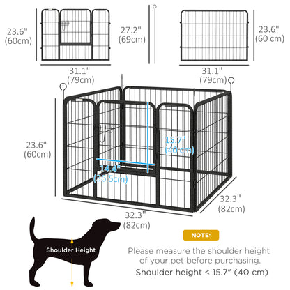 Metal Pet Playpen with Gate Indoor Outdoor for Small Animal