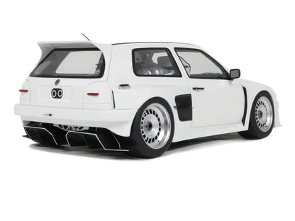2024 Volkswagen Golf III by Khyzyl Saleem White Limited Edition to 2000 pieces Worldwide 1/18 Model Car by Otto Mobile