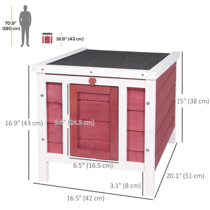 Wooden Rabbit Hutch, Bunny Cage with Waterproof & Openable Asphalt Roof, Outdoor Cat House Guinea Pig Cage Duck Shelter,