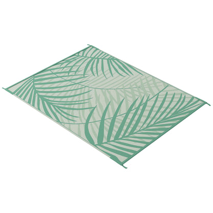 Reversible Outdoor Rug with Carry Bag, 9' x 12' Waterproof Rug, Portable RV Camping Carpet for Backyard