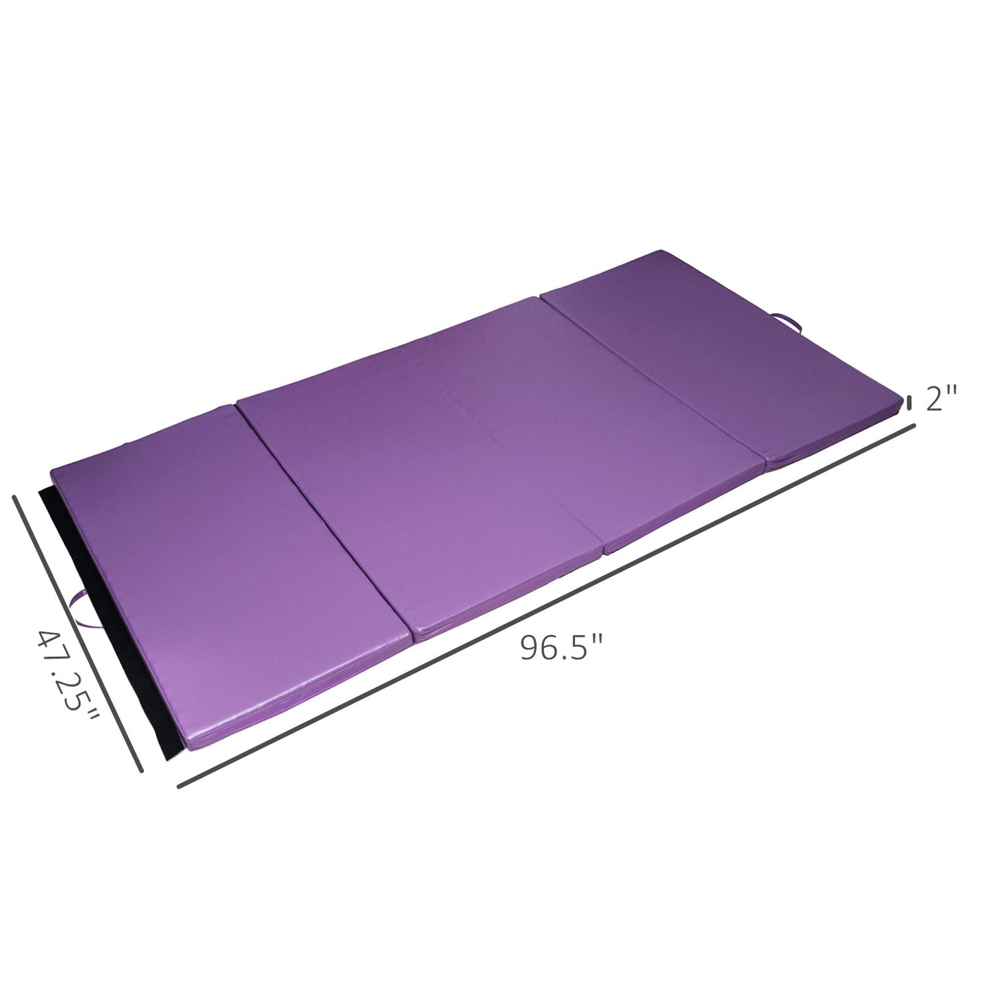Soozier 4'x8'x2" Folding Gymnastics Tumbling Mat, Exercise Mat with Carrying Handles for Yoga, MMA, Martial Arts, Stretc