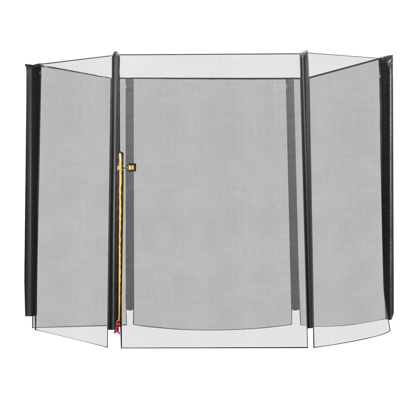 Soozier 8FT Round Trampoline Enclosure Net Outdoor Bounce Safety Net Replacement for 6 Poles Black