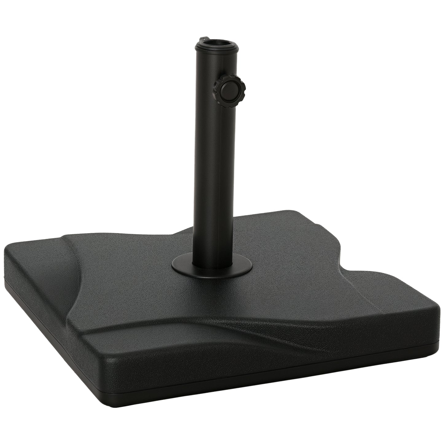 44lbs Square Cement Patio Umbrella Base Stand, Outdoor Garden Parasol Base Umbrella Weight Stand Holder Fits Φ1.3", Φ1.5