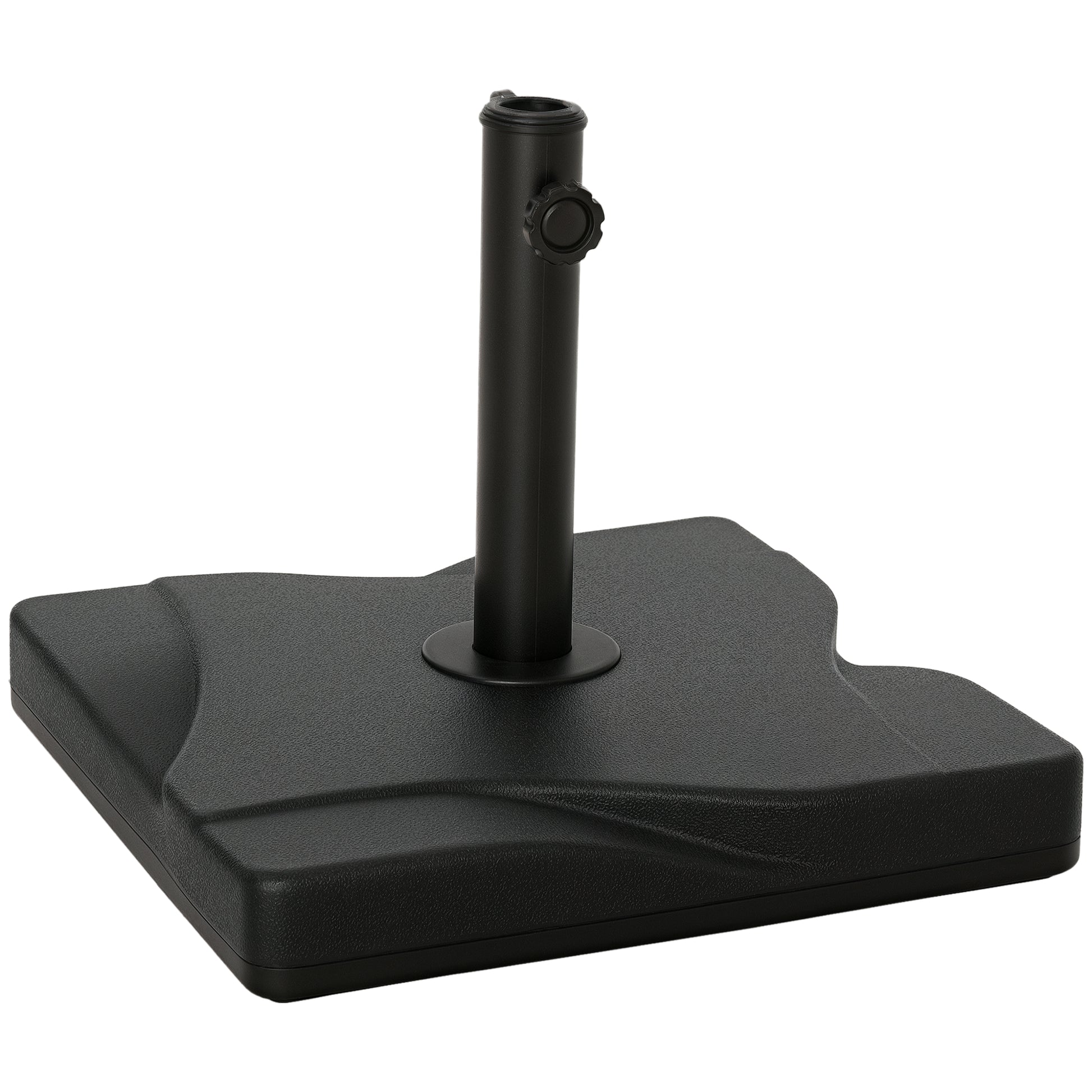 44lbs Square Cement Patio Umbrella Base Stand, Outdoor Garden Parasol Base Umbrella Weight Stand Holder Fits Φ1.3", Φ1.5
