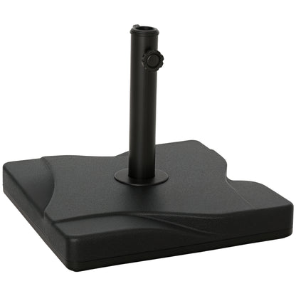 44lbs Square Cement Patio Umbrella Base Stand, Outdoor Garden Parasol Base Umbrella Weight Stand Holder Fits Φ1.3", Φ1.5