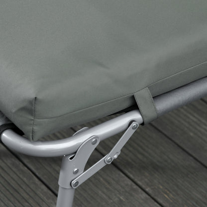 Outdoor Lounge Chair Cushion Set of 2, Non-Slip Chaise Lounge Cushions, Sun Lounger Pads, 77.2" x 21.7", Dark Grey