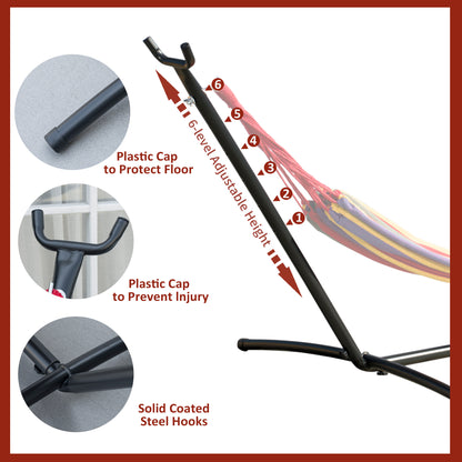 Adjustable Heavy-Duty Hammock Stand, 9.5 ft - Black - Image 3